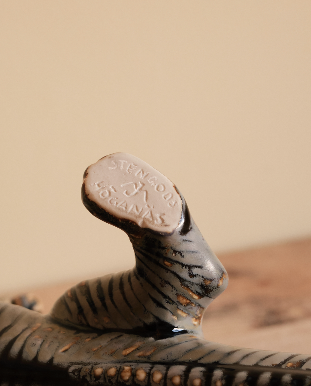 Dinosaur, glazed stoneware