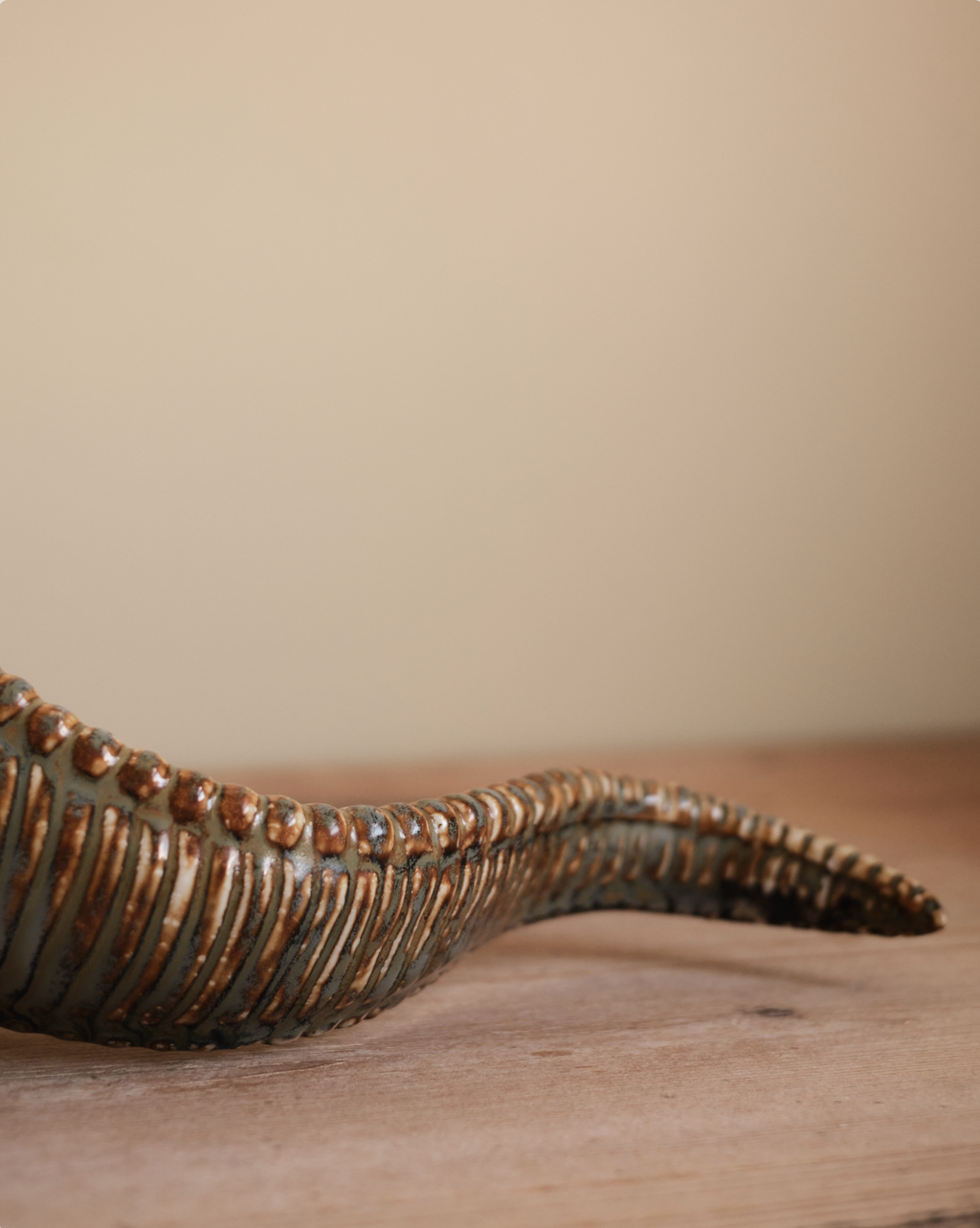 Dinosaur, glazed stoneware