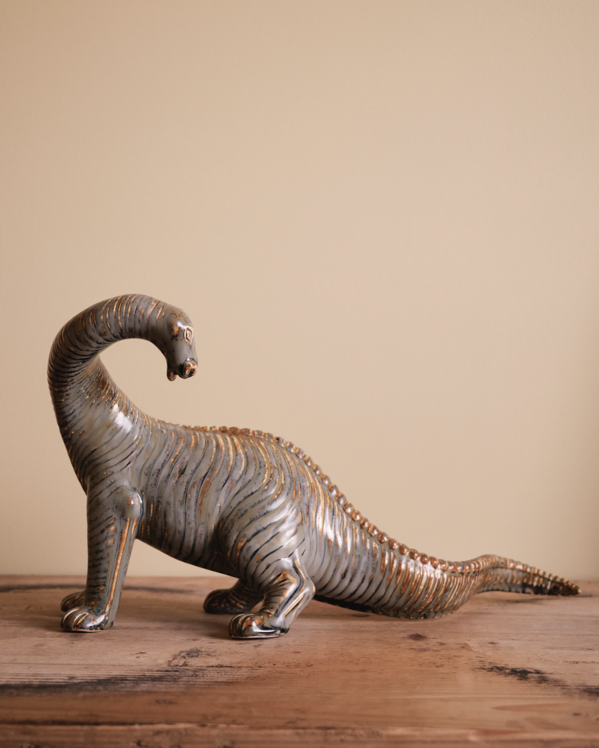 Dinosaur, glazed stoneware