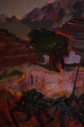 X Oil Painting Southern landscape signed