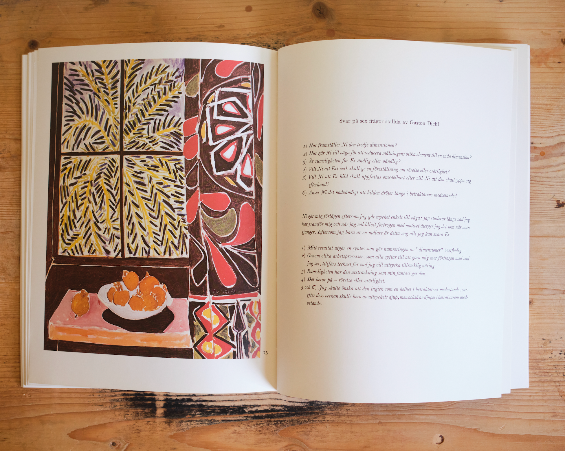 Matisse Swedish Coffee Table Book