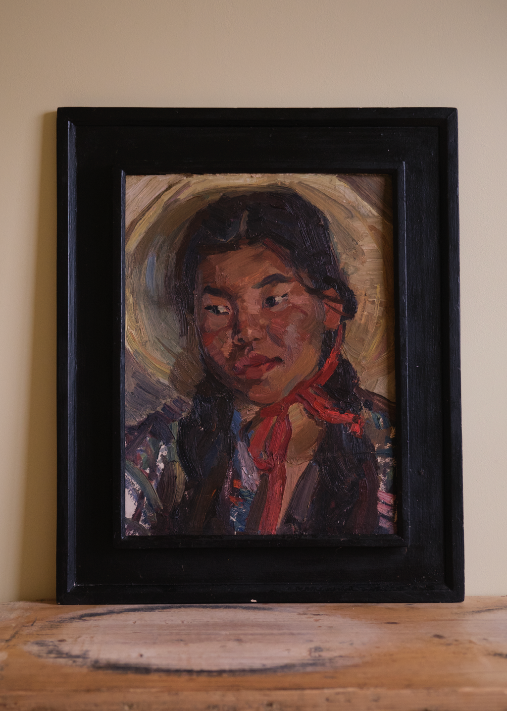X YURIY LUTSKEVICH OIL 'BURYAT WOMAN'.
