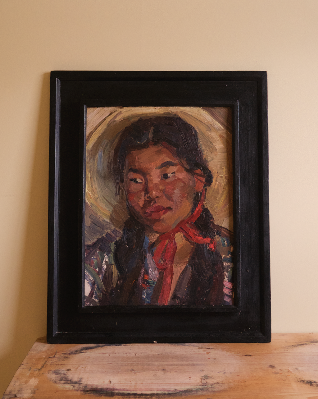 X YURIY LUTSKEVICH OIL 'BURYAT WOMAN'.