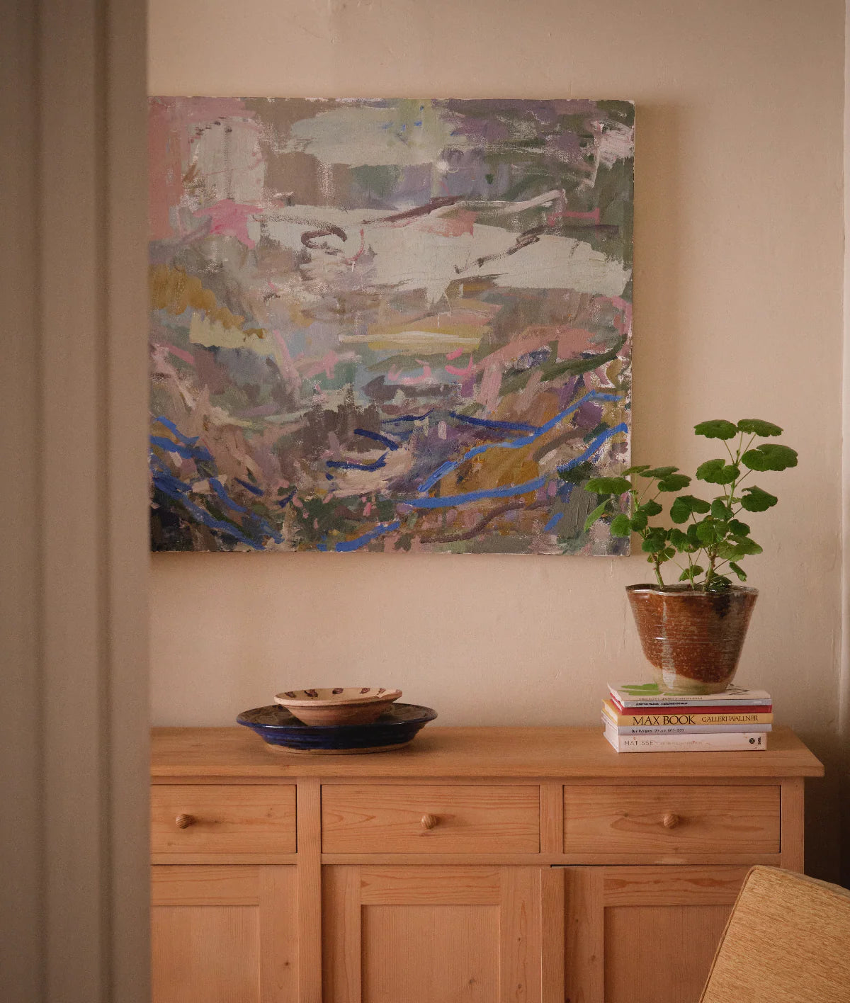 X A LARGE ABSTRACT PAINTING 'CAPE CORNWALL' by A.Role