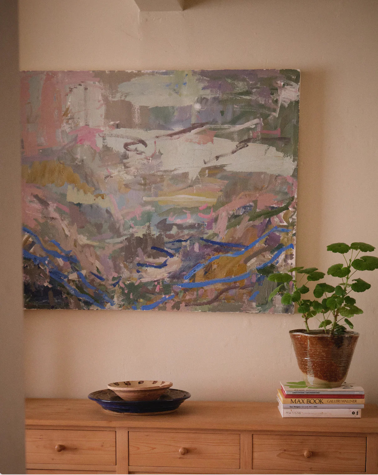 X A LARGE ABSTRACT PAINTING 'CAPE CORNWALL' by A.Role