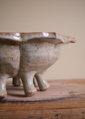 x speckled large stoneware footed bowl