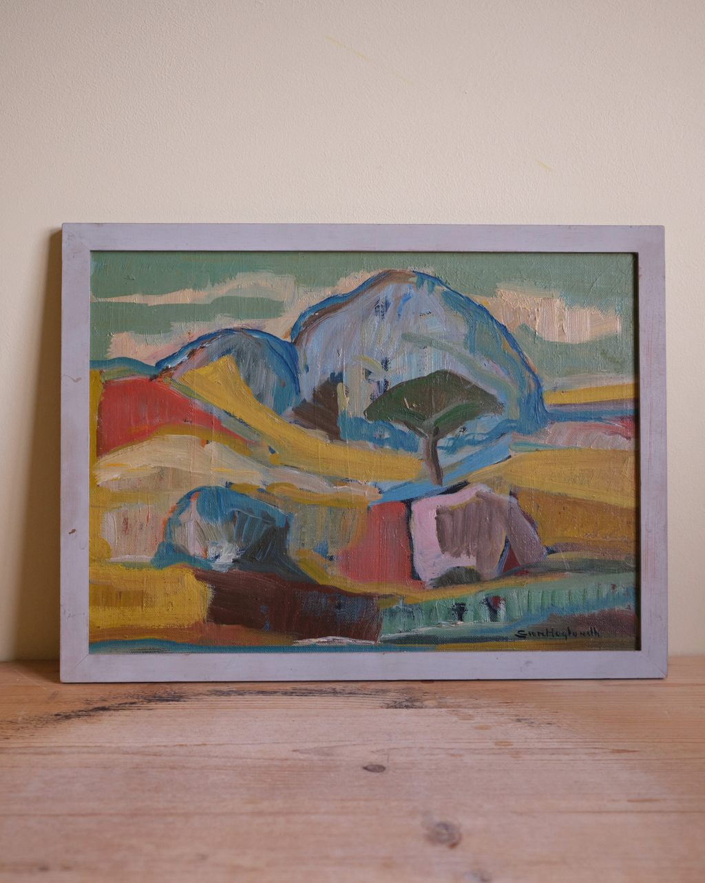 X A STURE HAGLUNDH. Southern landscape. Framed Oil on panel