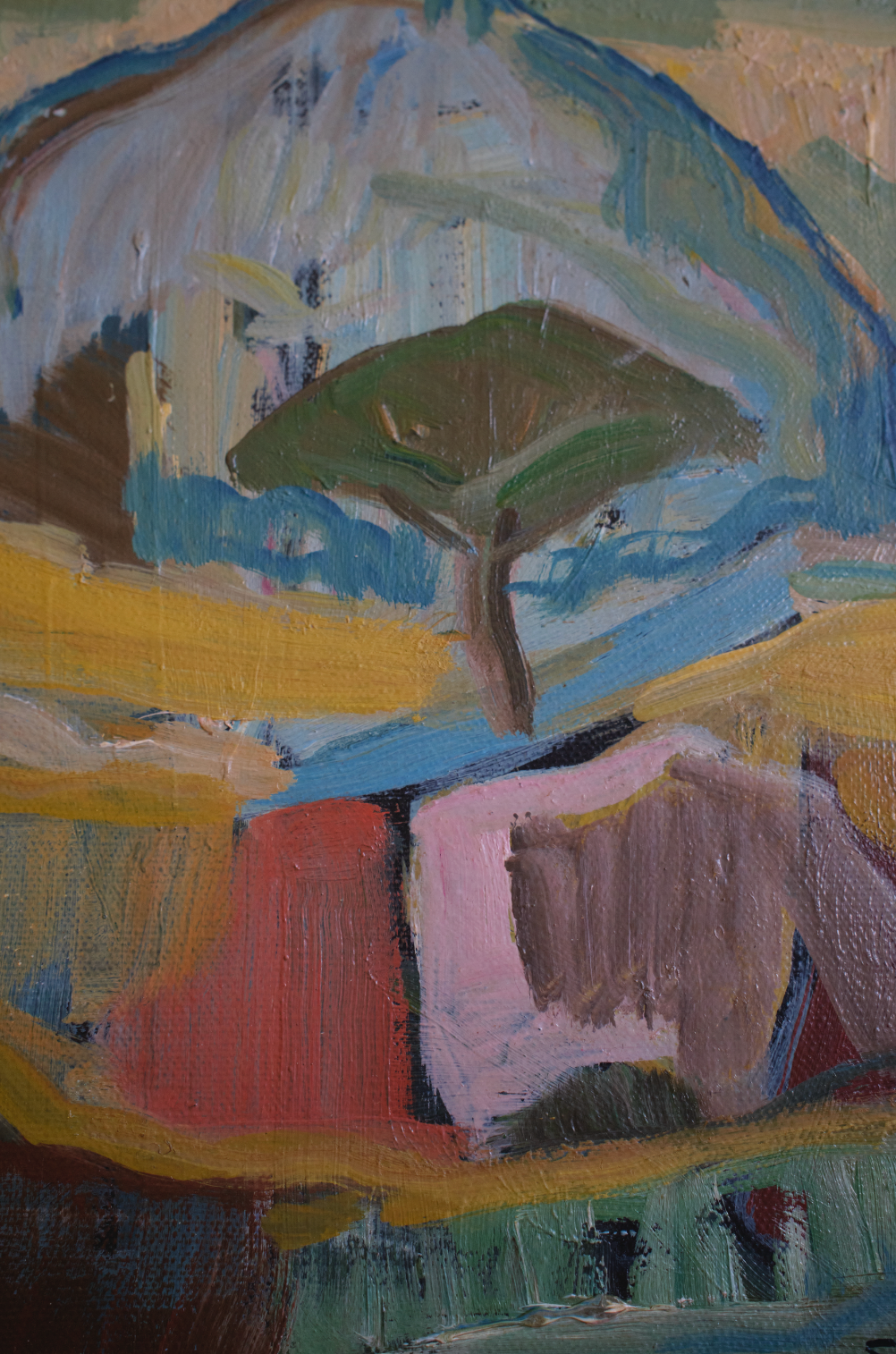 X A STURE HAGLUNDH. Southern landscape. Framed Oil on panel