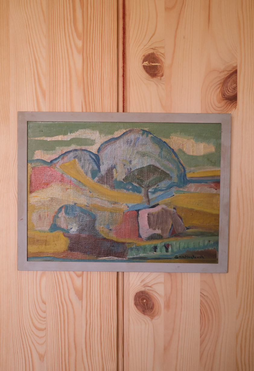 X A STURE HAGLUNDH. Southern landscape. Framed Oil on panel