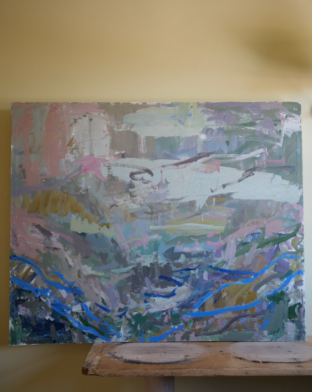 X A LARGE ABSTRACT PAINTING 'CAPE CORNWALL' by A.Role