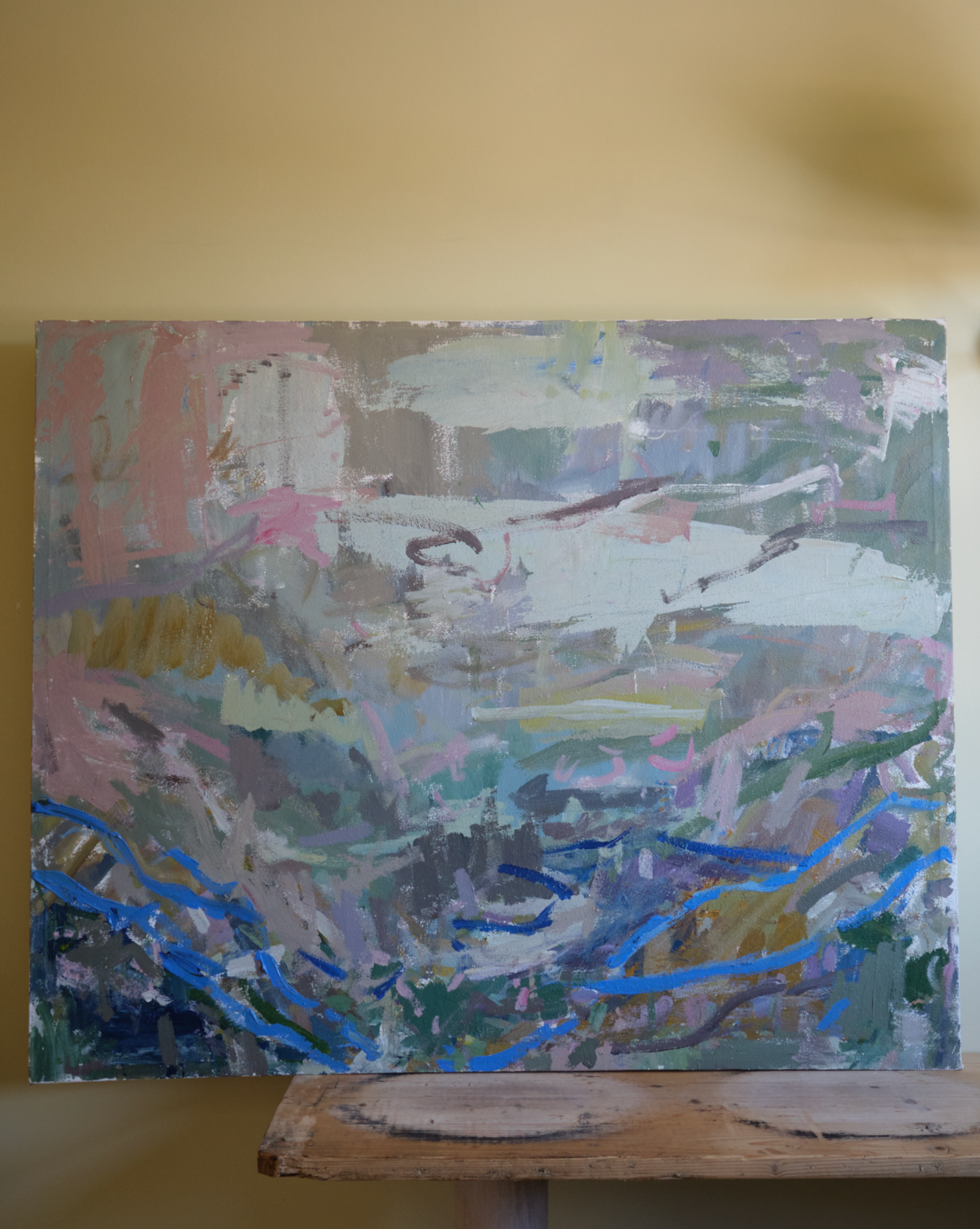 X A LARGE ABSTRACT PAINTING 'CAPE CORNWALL' by A.Role