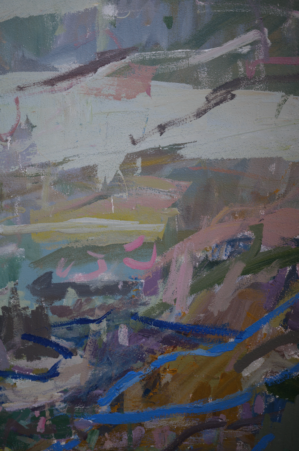 X A LARGE ABSTRACT PAINTING 'CAPE CORNWALL' by A.Role