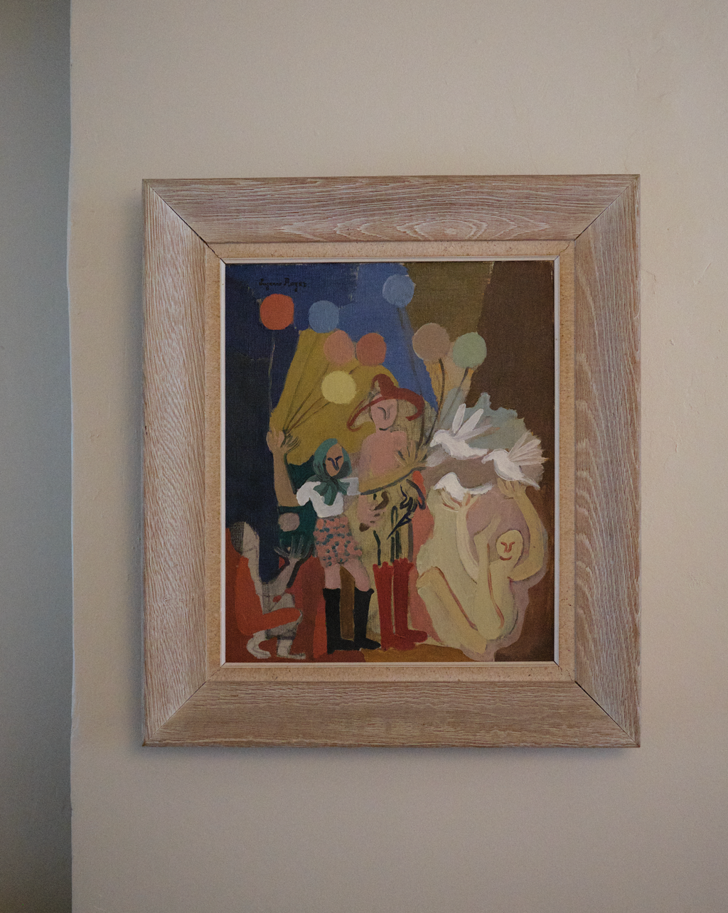 A SUZANNE ROGER “La fête d'enfants”, oil on canvas, signed.