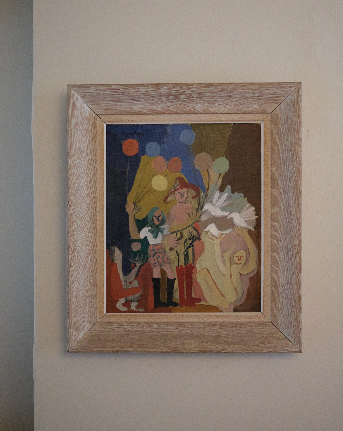 A SUZANNE ROGER “La fête d'enfants”, oil on canvas, signed.
