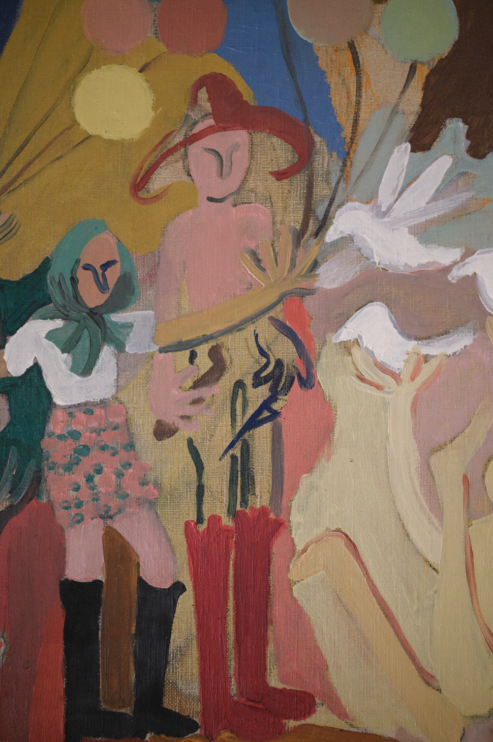 A SUZANNE ROGER “La fête d'enfants”, oil on canvas, signed.