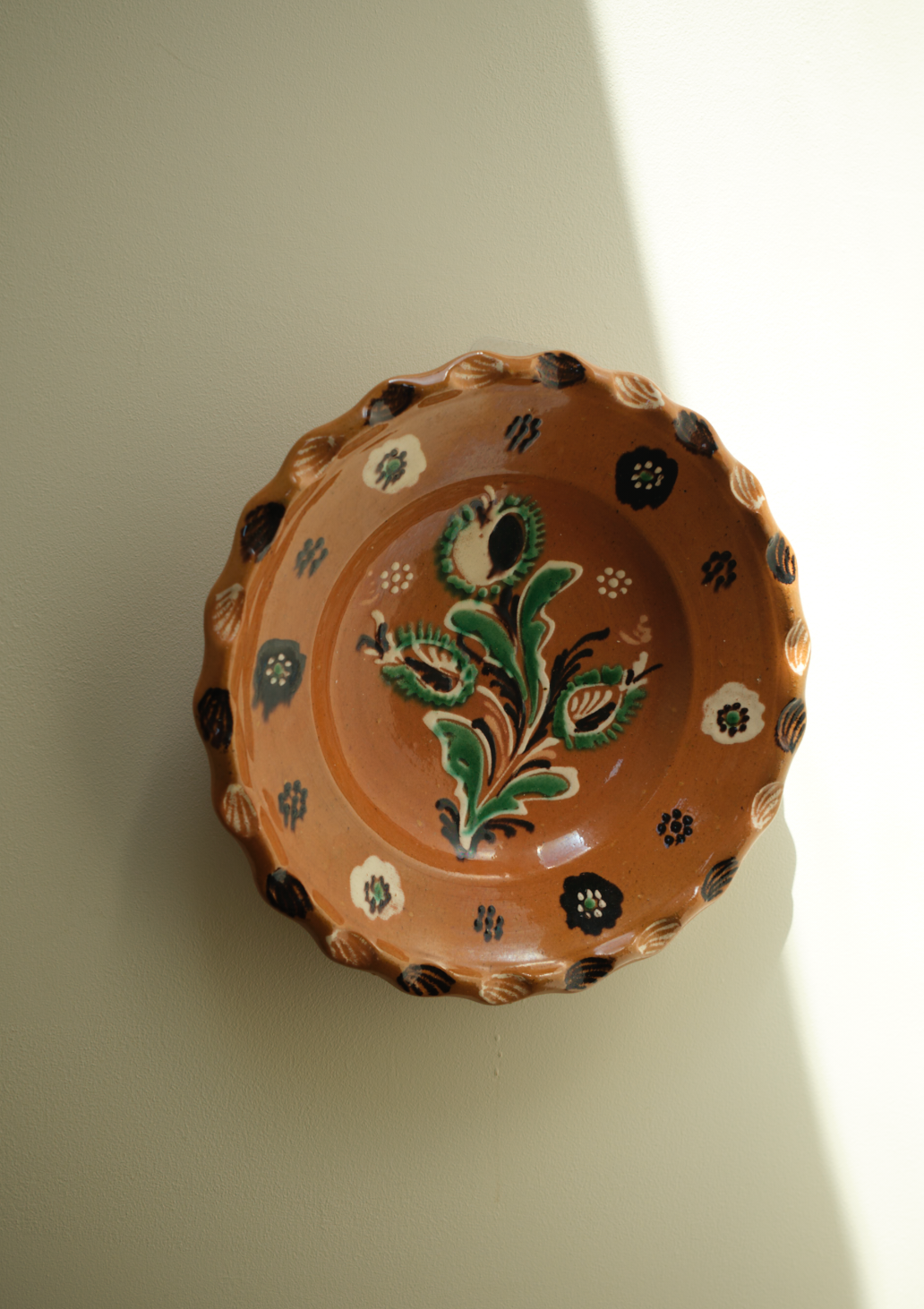 A Hungarian Korkonay Tolna ceramic Hanging Plate/Bowl