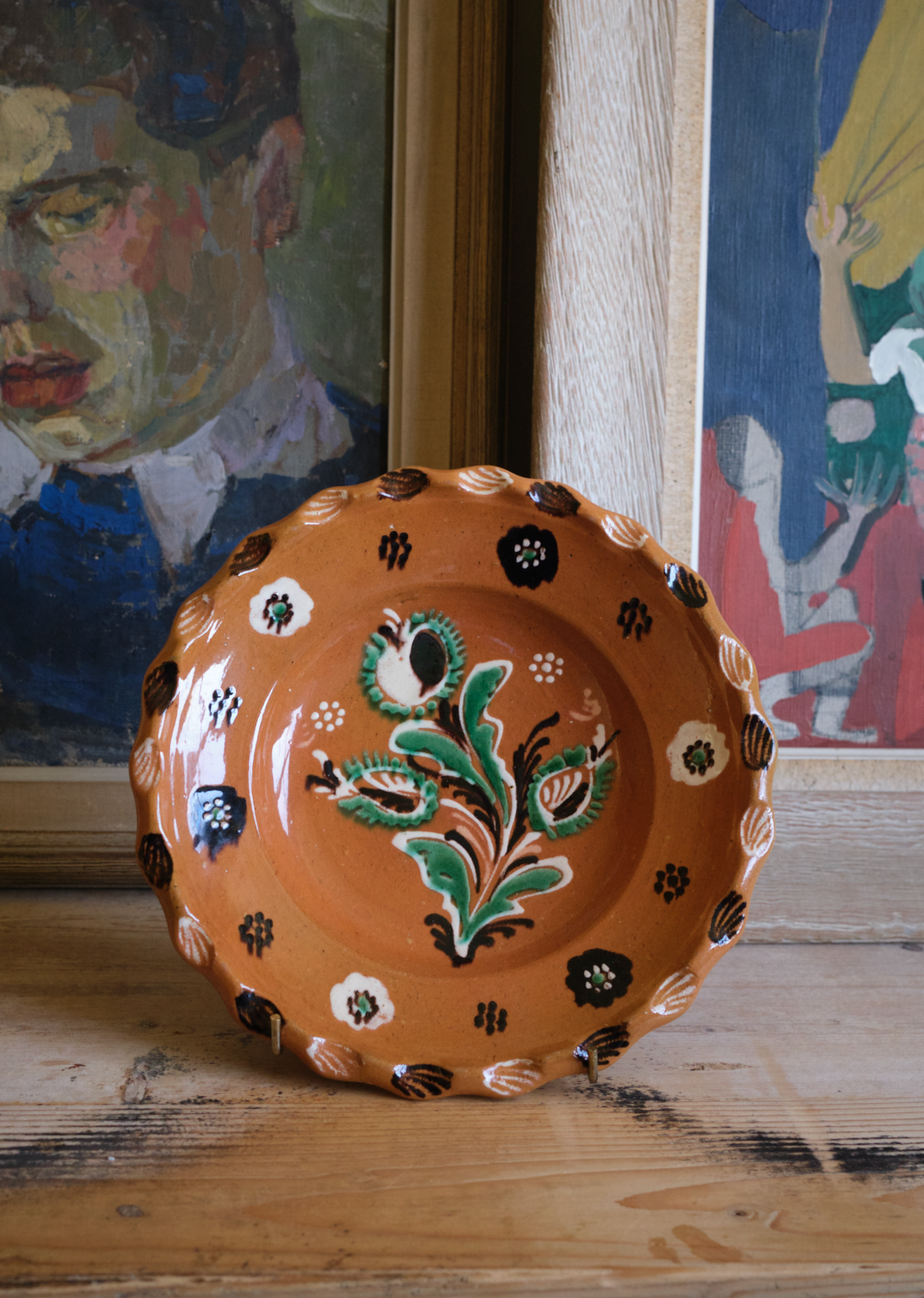 A Hungarian Korkonay Tolna ceramic Hanging Plate/Bowl