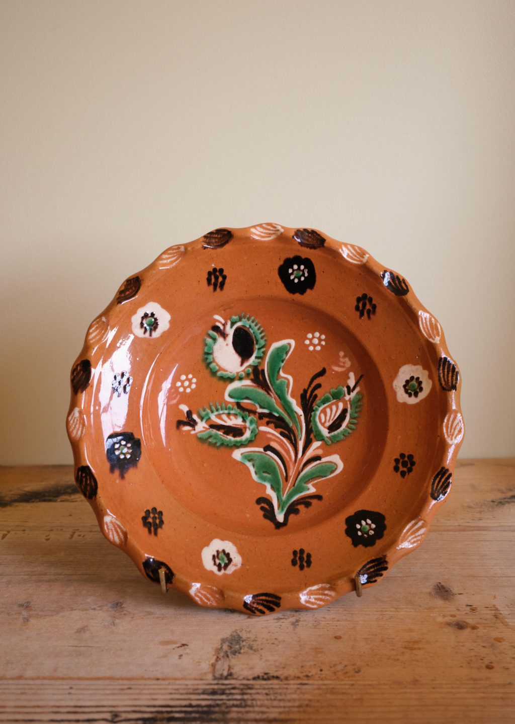 A Hungarian Korkonay Tolna ceramic Hanging Plate/Bowl