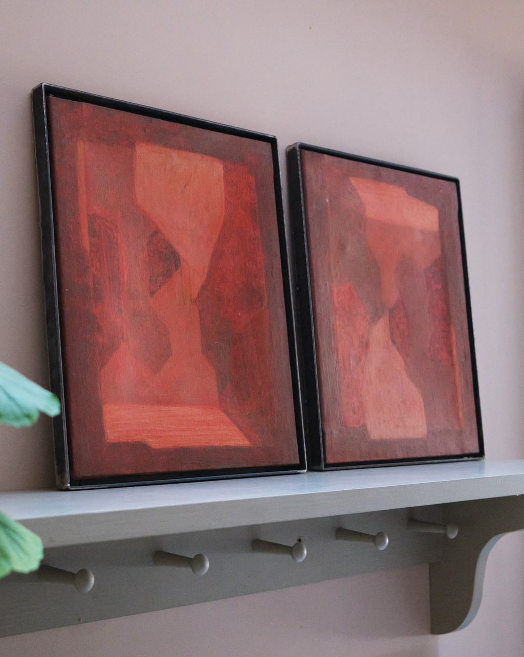 A Pair Of Abstract Paintings Oil on Canvas