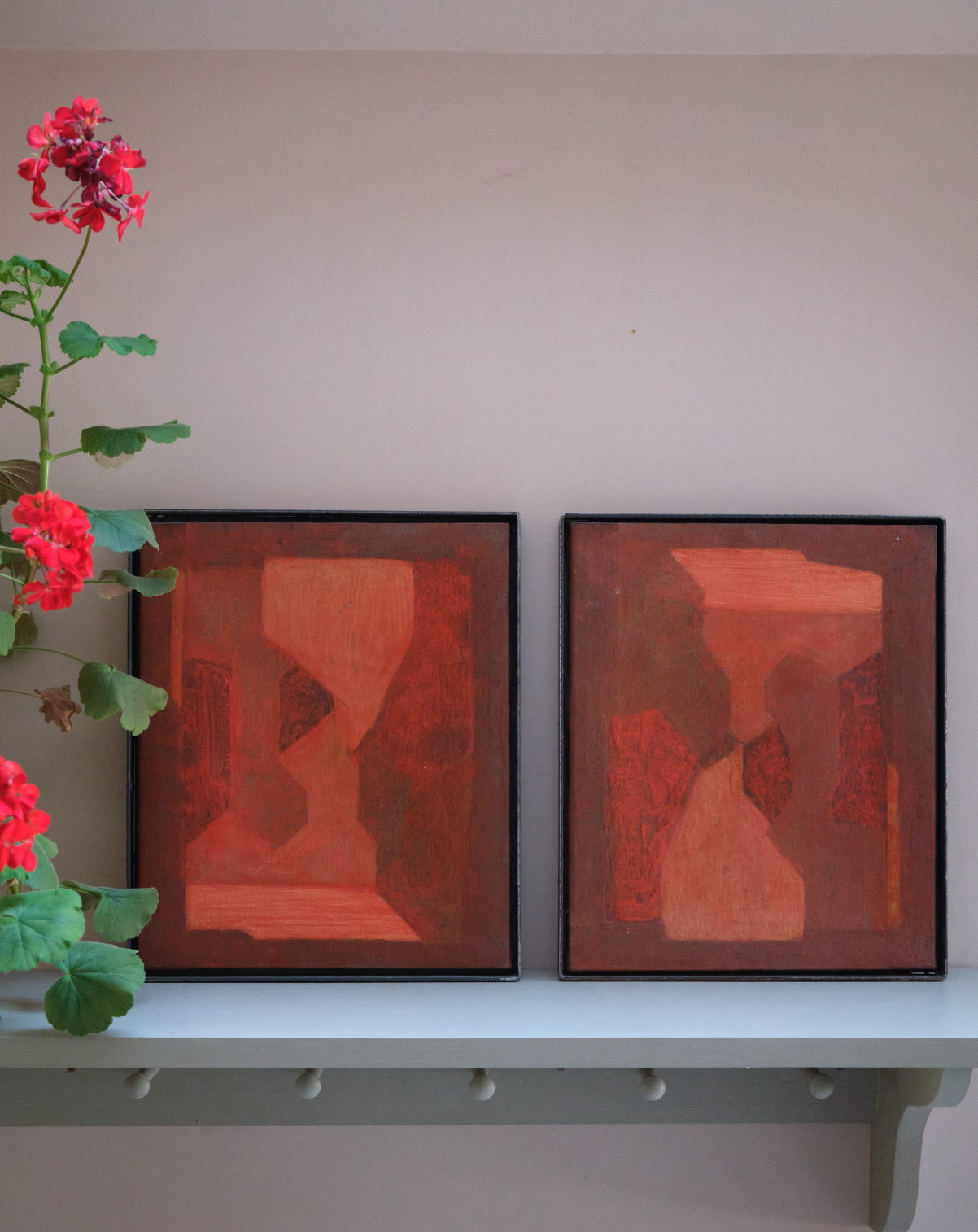 A Pair Of Abstract Paintings Oil on Canvas