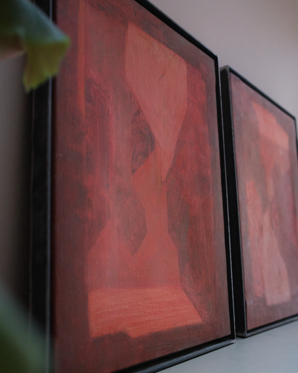 A Pair Of Abstract Paintings Oil on Canvas