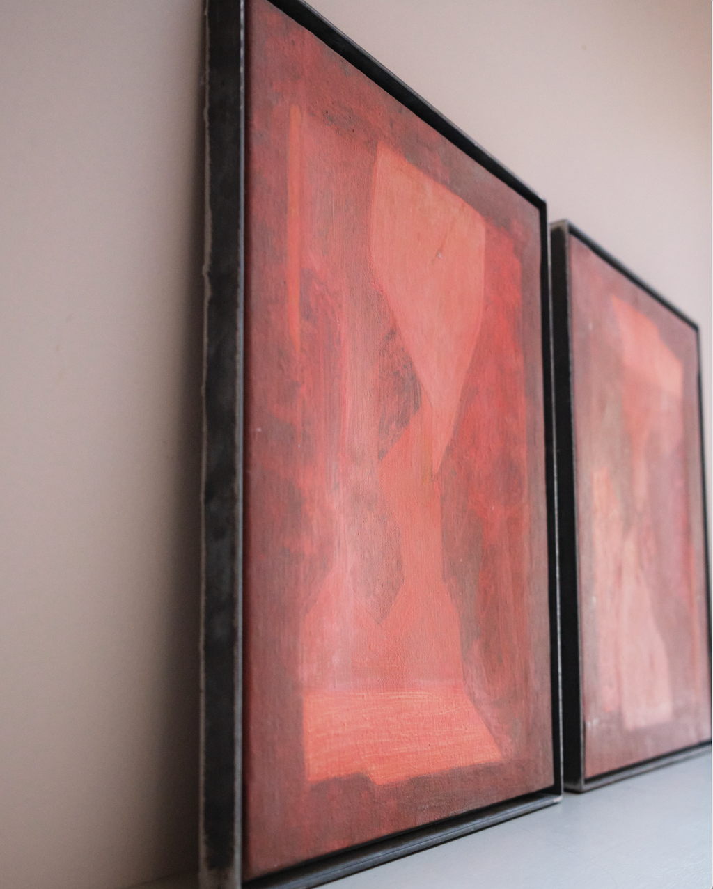 A Pair Of Abstract Paintings Oil on Canvas