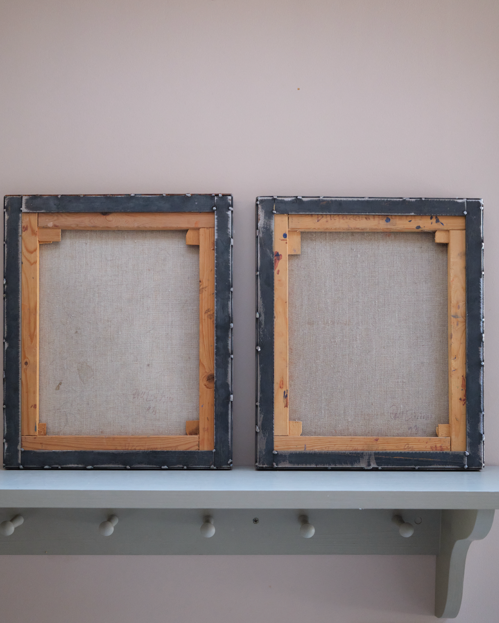 A Pair Of Abstract Paintings Oil on Canvas