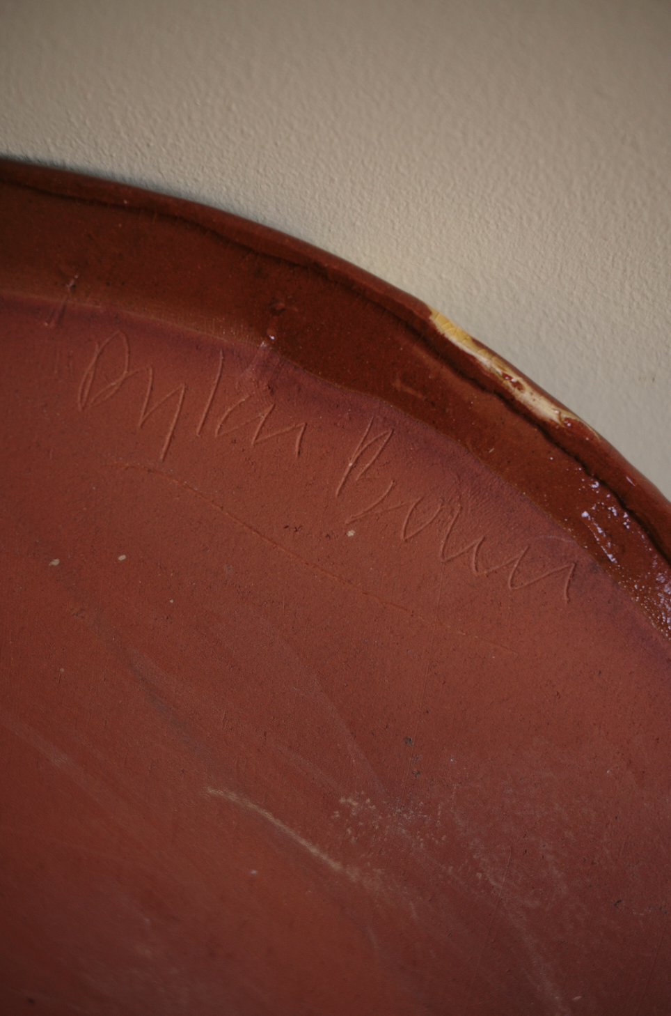 DYLAN BOWEN slip decorated earthenware plate